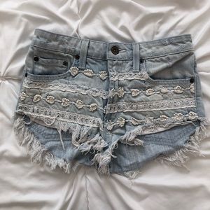 LF Stores Carmar Car Mar Shorts with Lace/Flowers